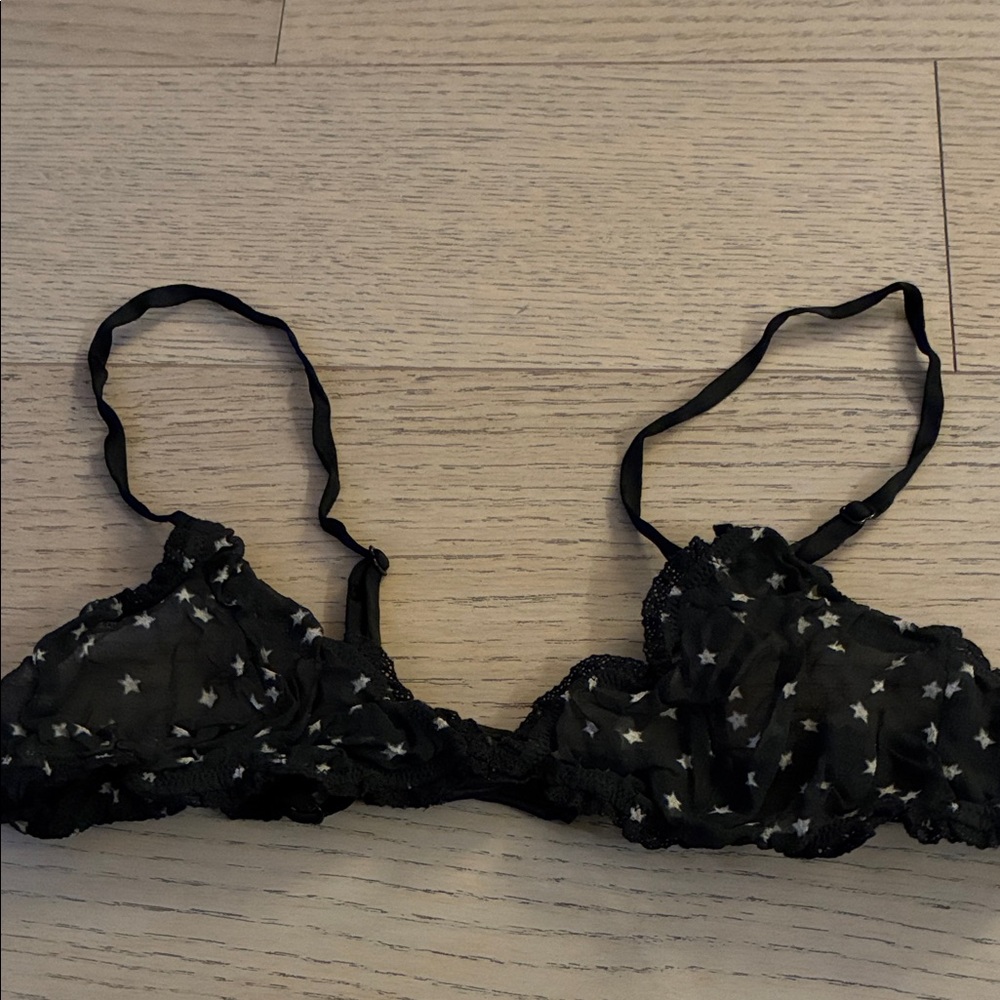 Stella McCartney Black Starry Bralette